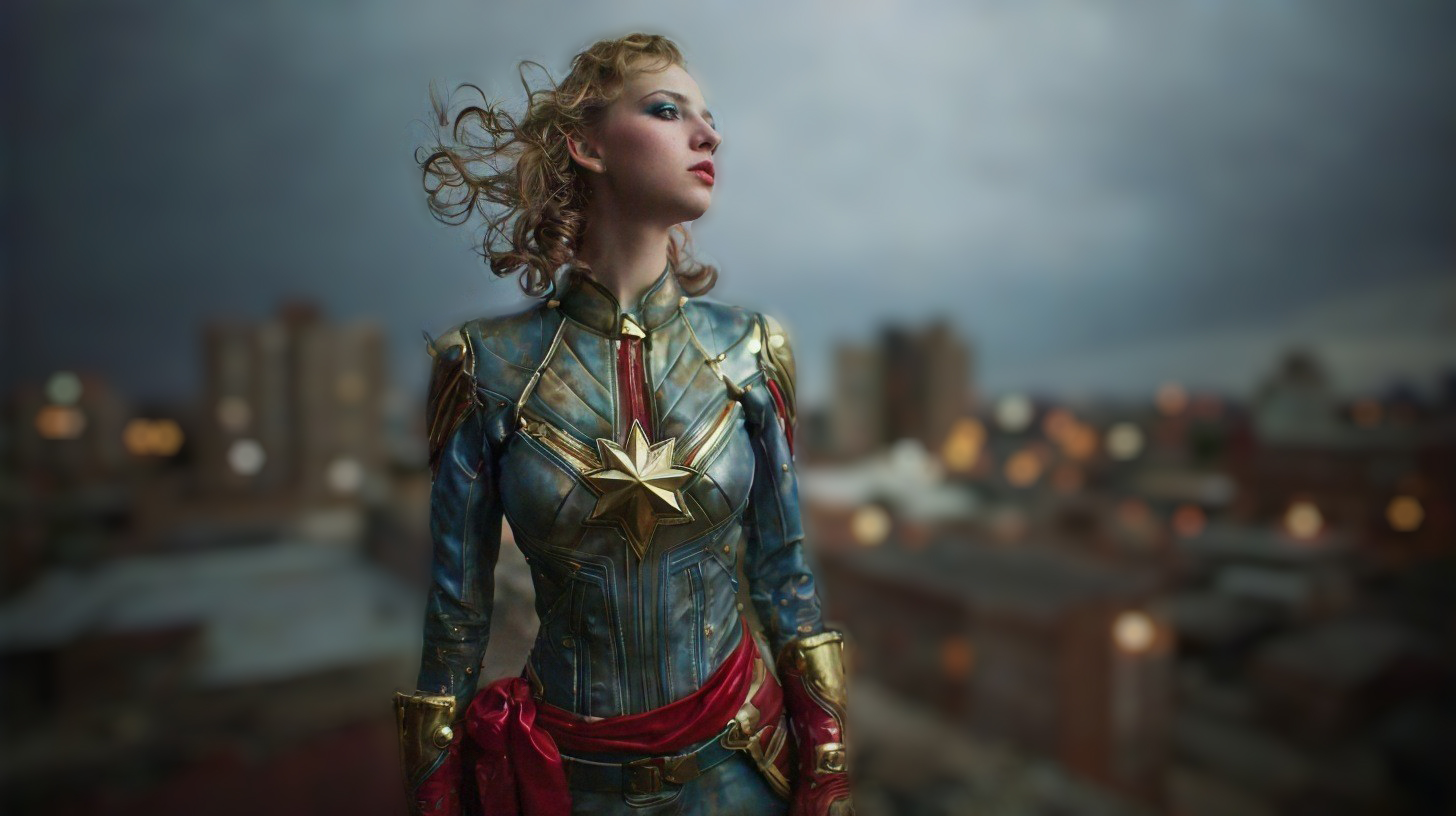 Captain Marvel cosplay photography by The Synthetic Dream Foundation